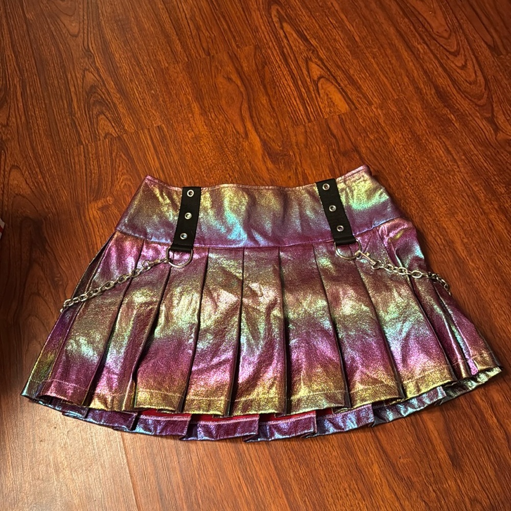 Current mood metallic skirt